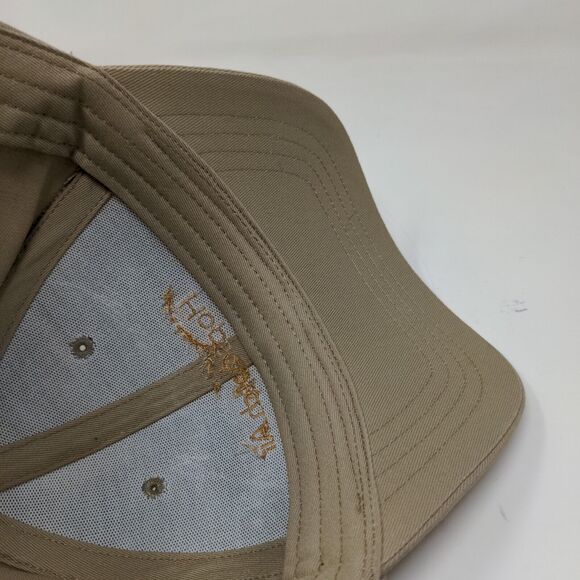 Lands' End Men's Strapback Hat Tan Size OS Hopscotch Air Embroidered Logo - Picture 10 of 11